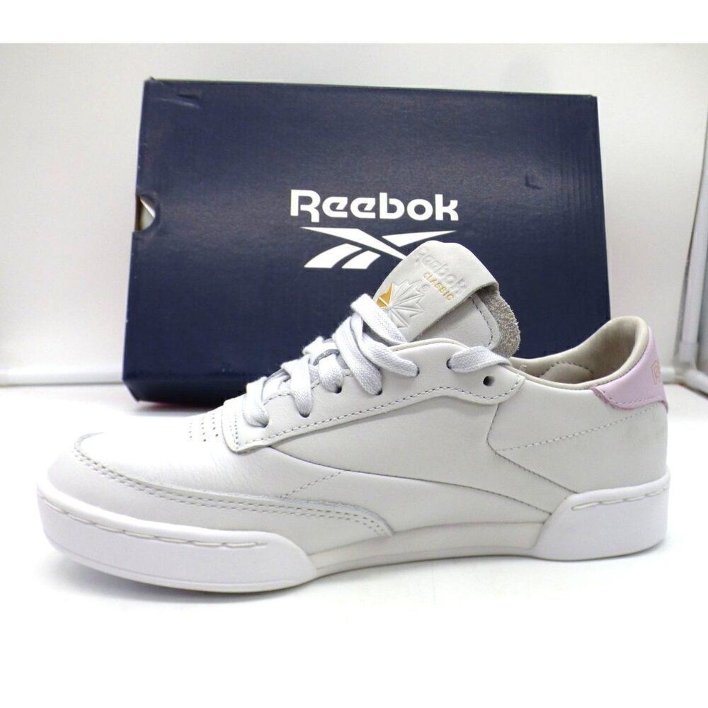 Reebok Club C Clean Tennis Sneaker - Women's, Cold Gray/Lilac, Sz. 5.5 - Picture 12 of 13